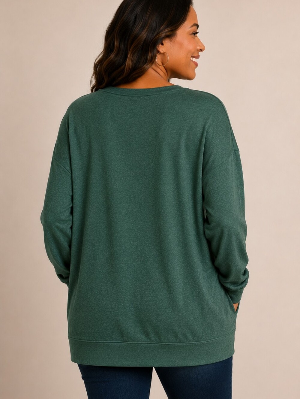 Merry & Bright Green Graphic Pullover With Pockets 2X - NWOT - Picture 2 of 5